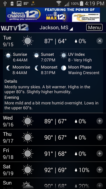 Imagen 0 para WJTV Weather