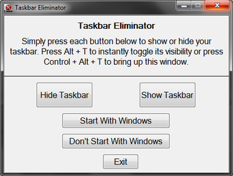 Imagen 0 para Taskbar Eliminator