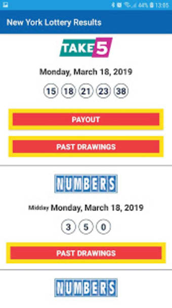 Image 1 for New York Lottery Results