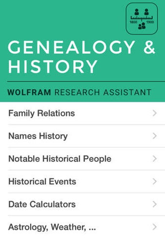 Imagen 0 para Wolfram Genealogy & Histo…