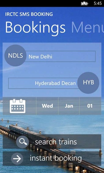 Image 1 for IRCTC SMS Booking for Win…