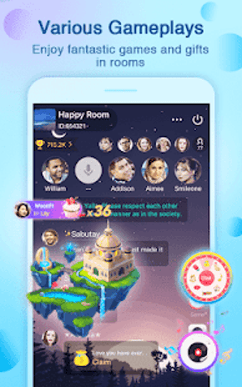 Imagen 1 para Yalla-Free Voice Chat Roo…