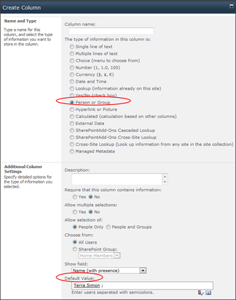 Image 2 for SharePoint Default Value …
