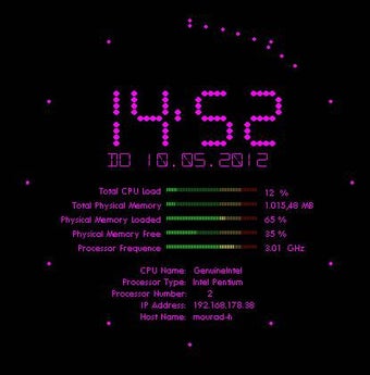 Image 0 for Flying Clock Screensaver …