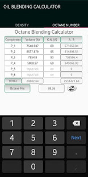 Image 1 for Fuel Oil Blending Calcula…