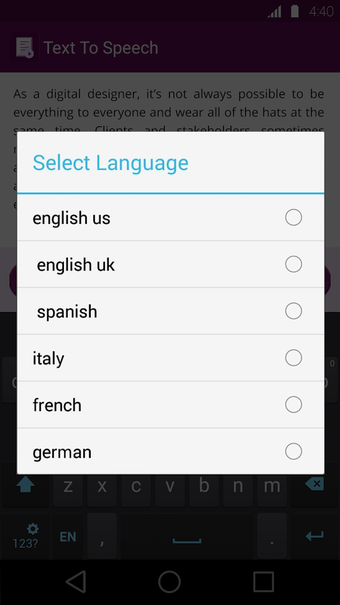 Imagen 1 para Text To Speech