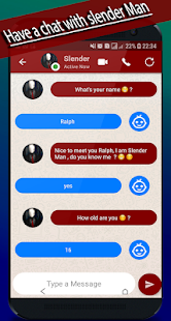 Image 1 for slender Man's video call …