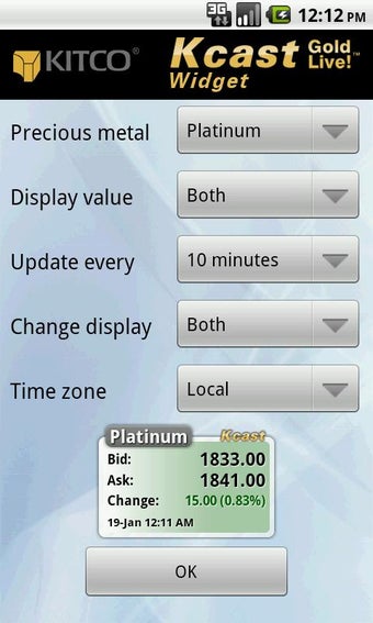 Image 0 for Gold Live! Widget