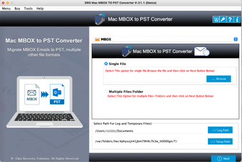 Image 0 for DRS MBOX Migrator