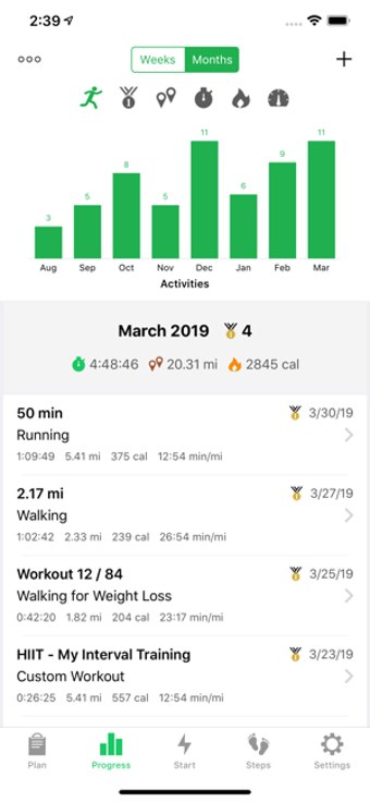 Running Walking Tracker Goals for iOS