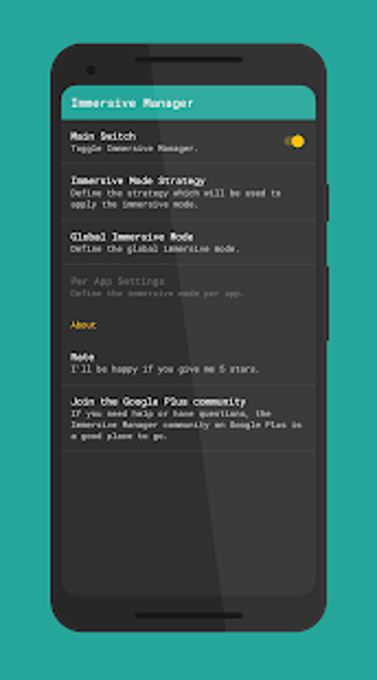 Imagen 1 para Immersive Mode Manager