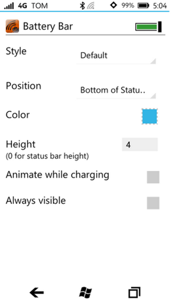 Imagen 2 para StatusBar+ Custom Bar Tri…