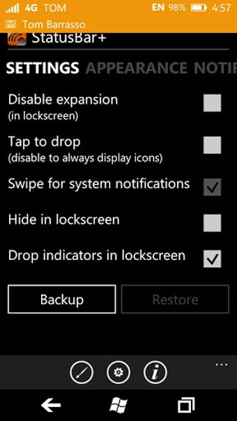 Imagen 1 para StatusBar+ Custom Bar Tri…