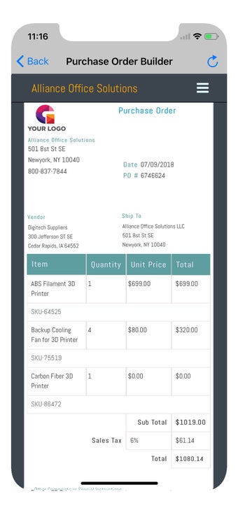 Imagen 2 para Purchase Order Builder