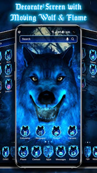 Imagen 2 para 3D Ice Wolf Live Wallpape…