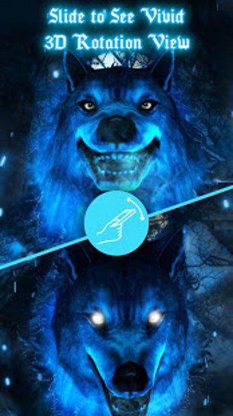 Imagen 1 para 3D Ice Wolf Live Wallpape…