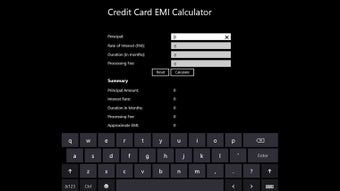 Image 1 for Credit Card EMI Calculato…