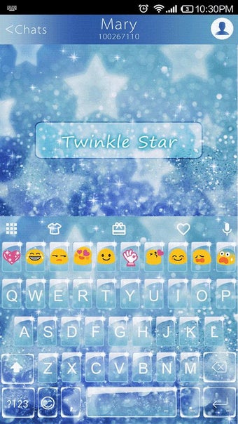 Imagen 1 para Twinkle Star Emoji Keyboa…