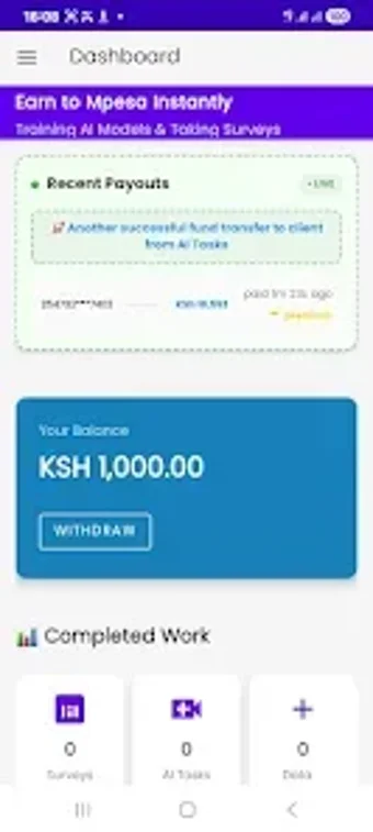 Image 0 for AI Tasks : Earn to Mpesa
