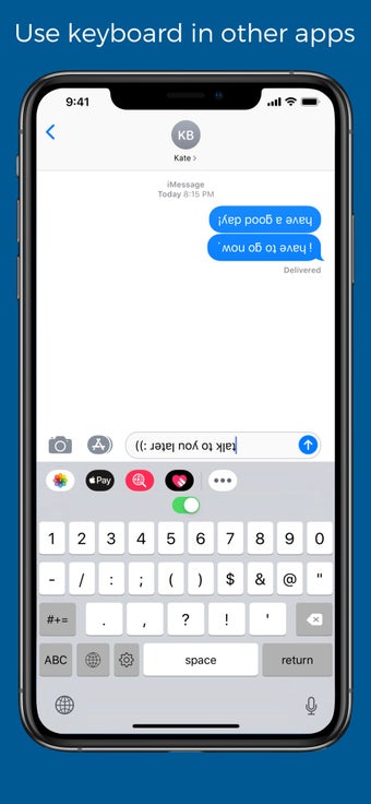 Image 0 for Upside down text keyboard