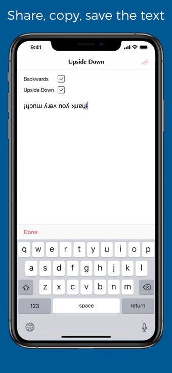 Image 1 for Upside down text keyboard