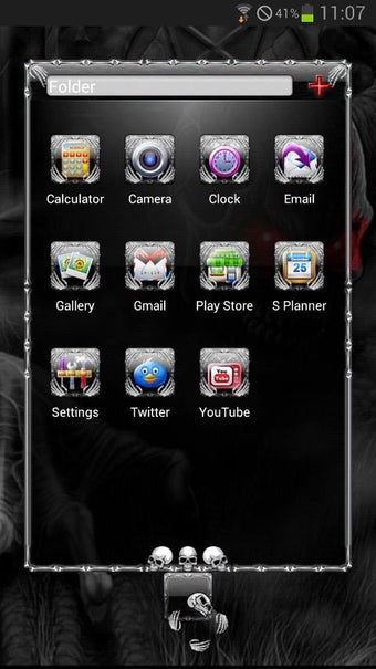 Imagen 3 para Next Launcher Skull Theme