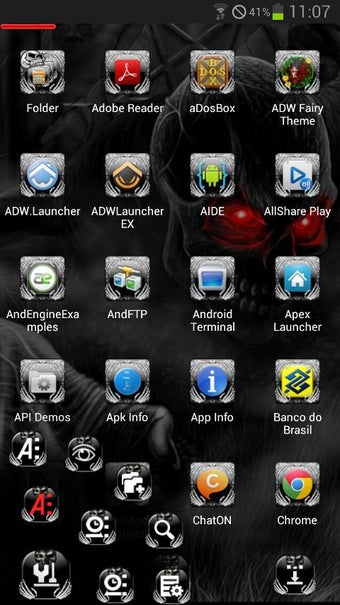 Imagen 2 para Next Launcher Skull Theme