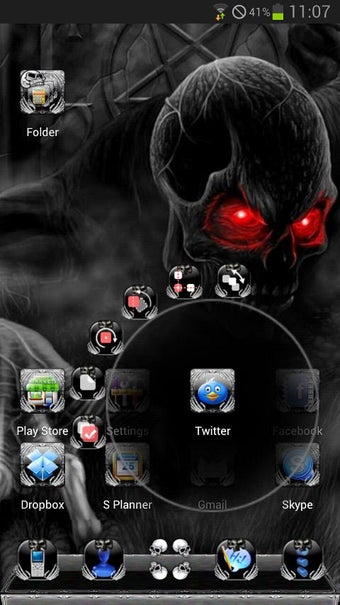Imagen 3 para Next Launcher Skull Theme