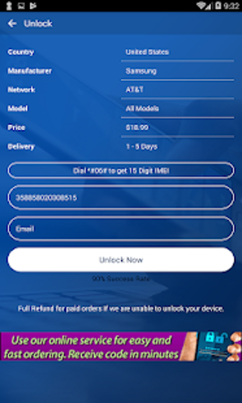 Imagen 1 para Free ATT Unlock Network C…
