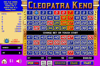Image 1 for Cleopatra Keno - Pharoahs…