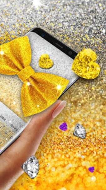 Imagen 0 para 3D Gold Glitter Keyboard