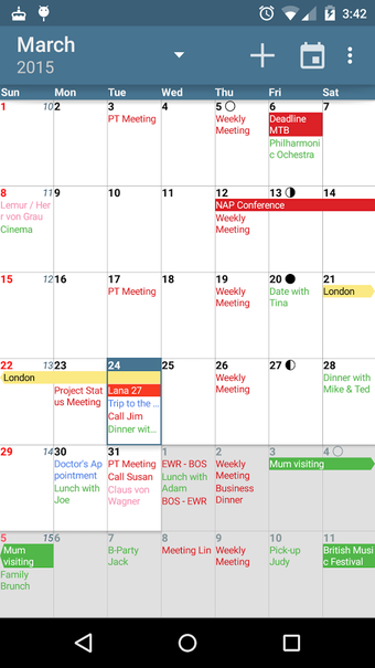 Imagen 1 para aCalendar - Android Calen…