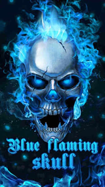 Image 0 for Blue Flaming Skull Live W…