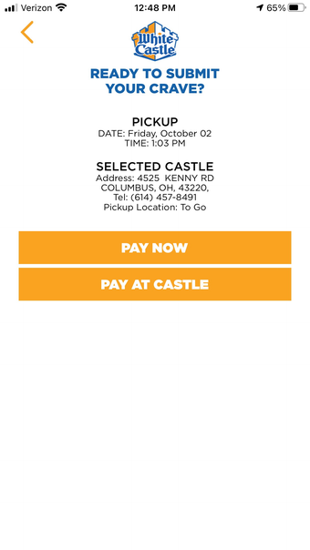 Image 0 for White Castle Online Order…