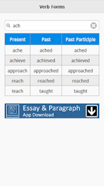Image 1 for English Verb Forms