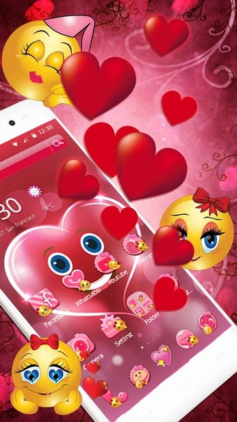 Image 2 for Salmon Pink Cute Emoji Th…