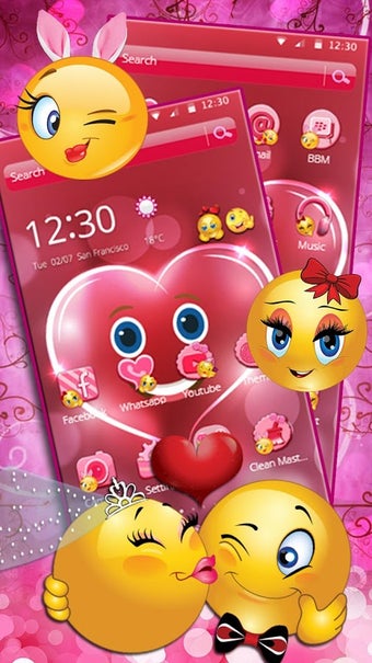 Image 3 for Salmon Pink Cute Emoji Th…