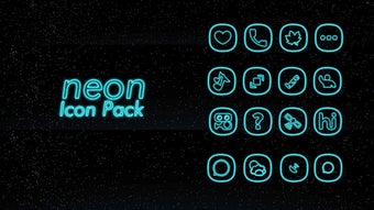 Image 0 for Neon icon pack ligth Blue…