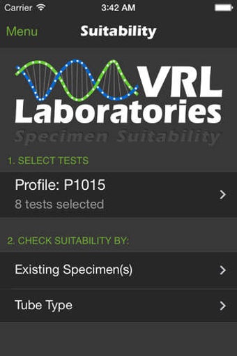 Image 0 for VRL Specimen Suitability