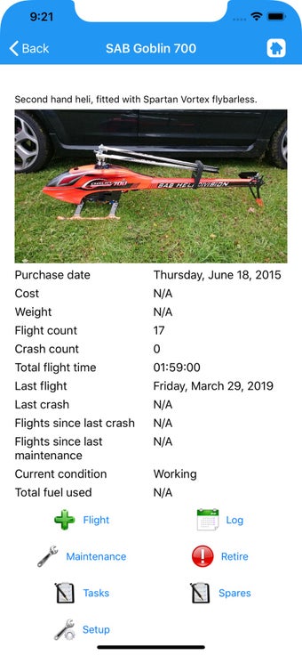 Image 0 for RC Flight and Battery Log