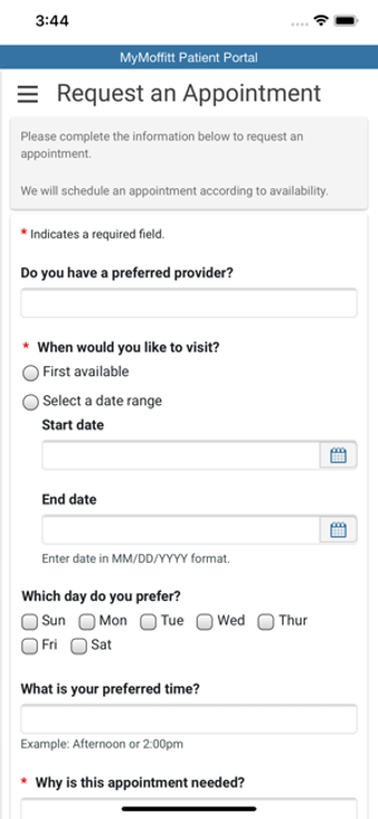 Image 2 for MyMoffitt Patient Portal