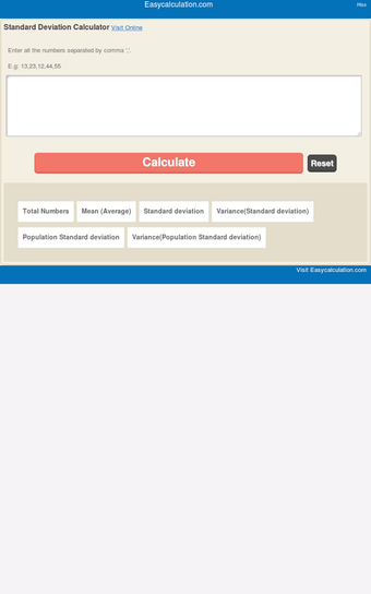 Imagen 0 para Standard Deviation Calcul…