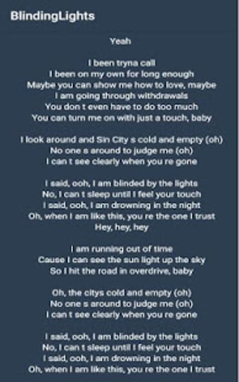 Image 0 for The Weeknd - Blinding Lig…