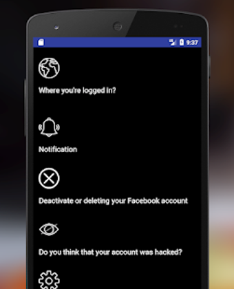 Image 0 for Account Settings for Face…