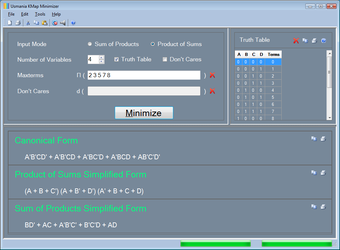 Image 1 for Usmania KMap Minimizer