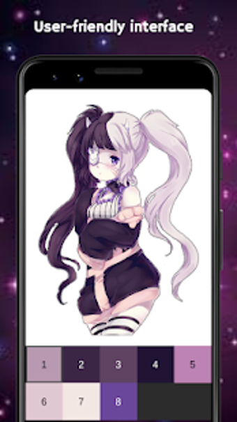 Image 2 for Anime Girl Color by numbe…