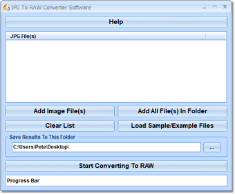 Imagen 0 para JPG To RAW Converter Soft…