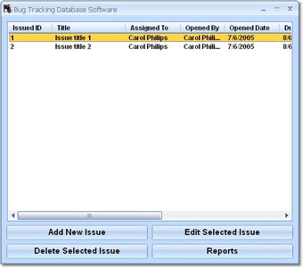 Image 0 for Bug Tracking Database Sof…