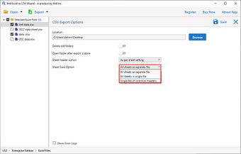Image 0 for 4n6 Excel to CSV Converte…