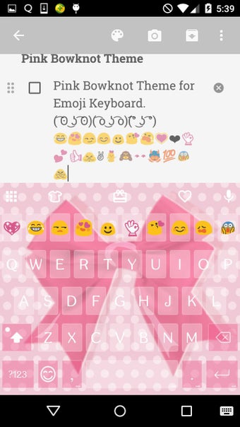 Image 0 for Pink Bowknot Emoji Keyboa…
